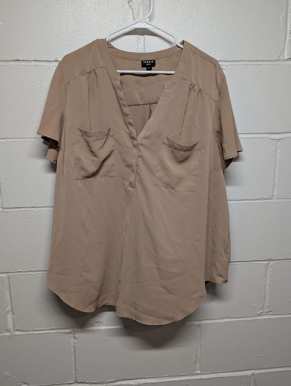 TORRID Women's Harper V-Neck Short Sleeve Top Blouse (2X)